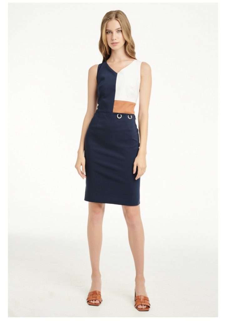 Badoo Navy Dress Sleeveless Stretch Dress