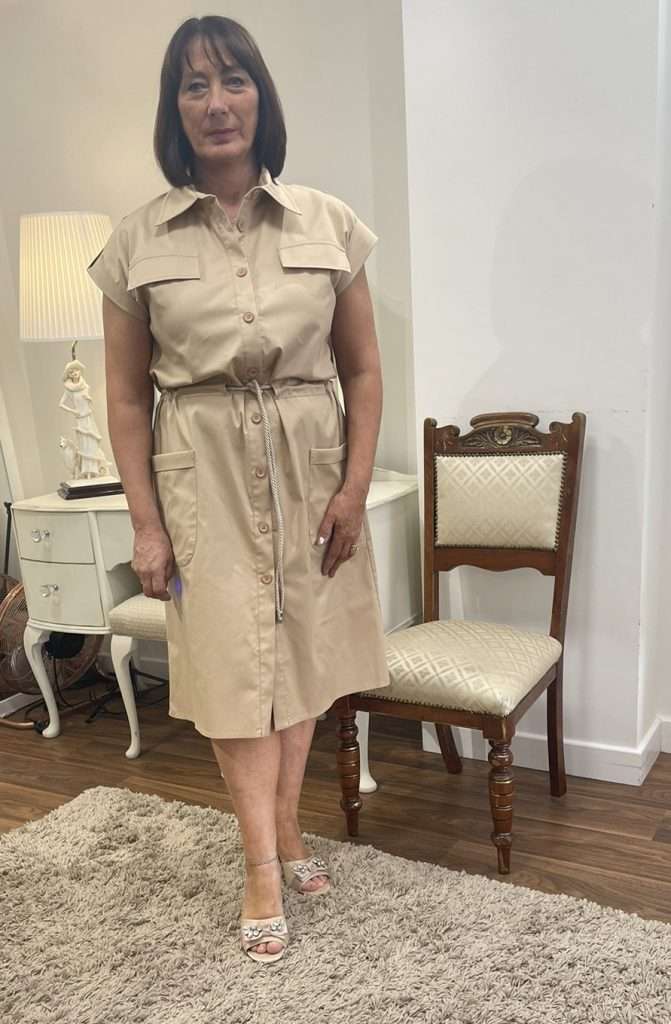 Camelot Tie Waist Shirt Dress