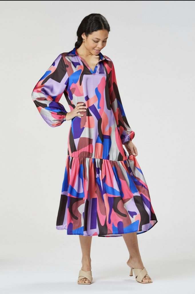 Zibi London Abstract Print Dress