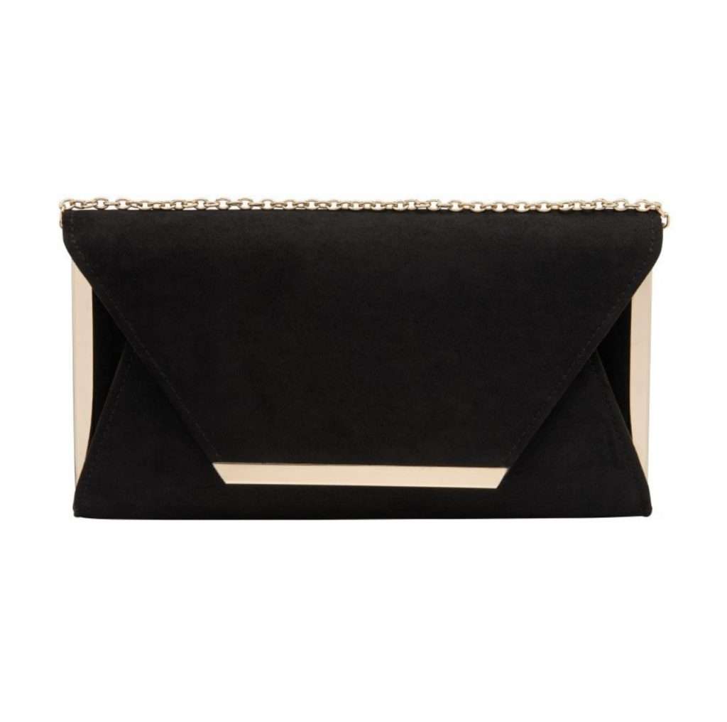 Lotus Martha - Black Microfibre Clutch