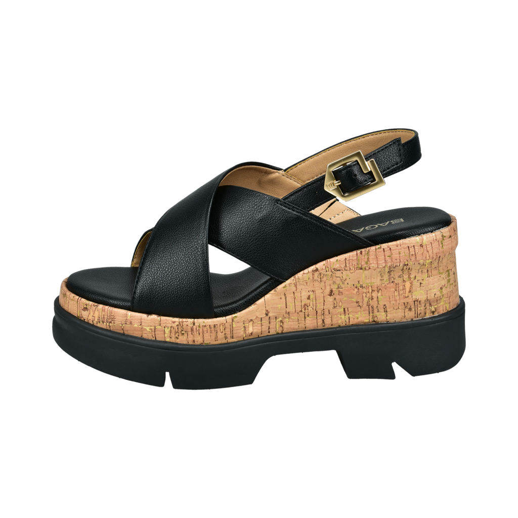 Bagatt Black Wedge Sandal