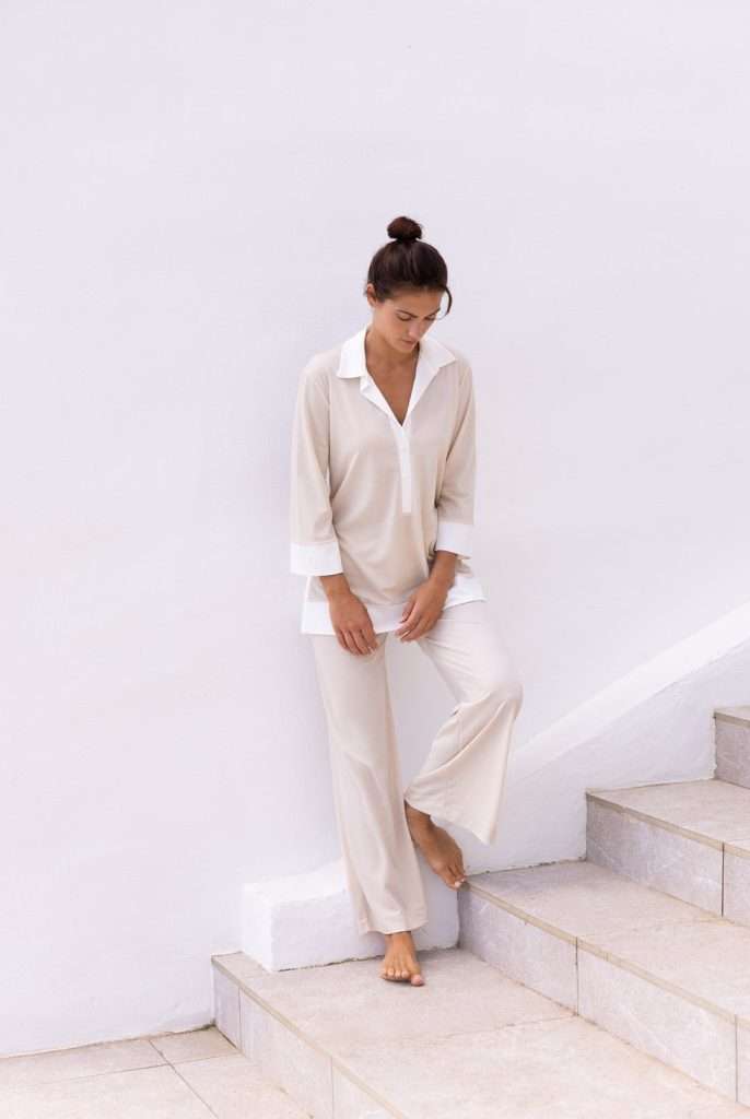 Peruzzi 2 Tone Long Tunic and Peruzzi Pull On Wide Leg Trousers