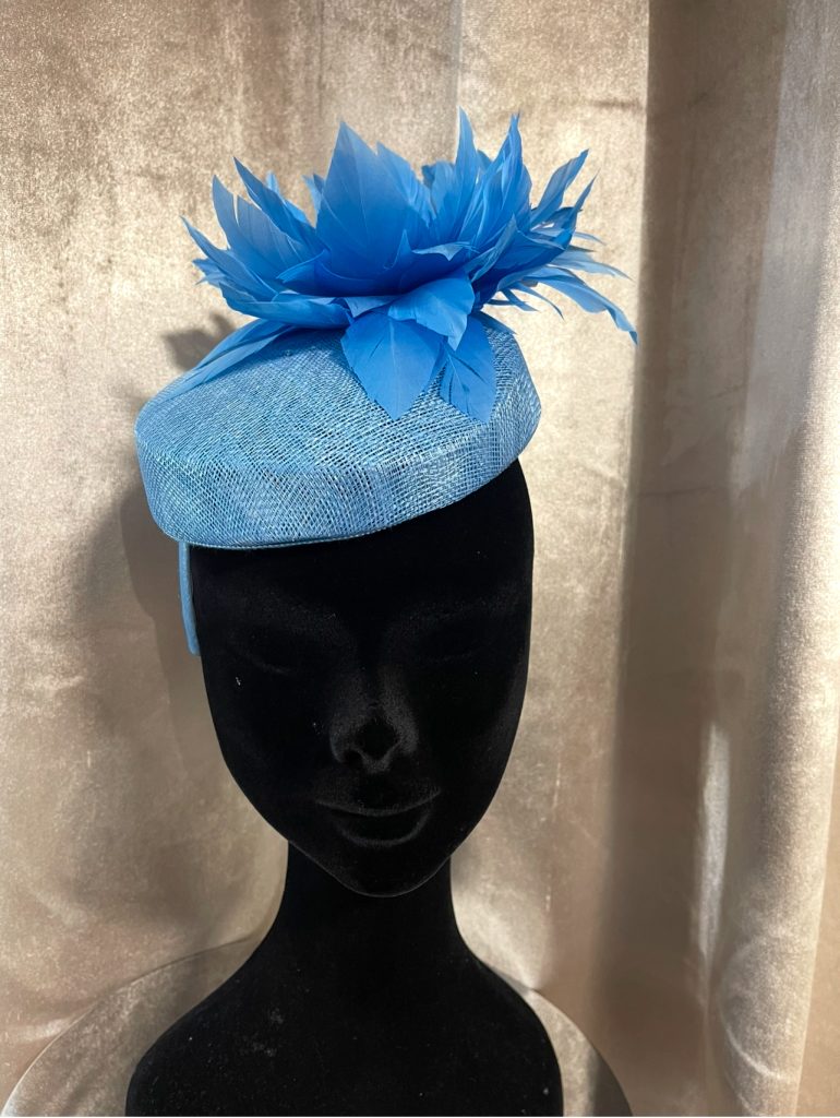 Hawkins Cornflower Blue Pill Box Fascinator