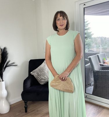 Grace - Mint Pleated Maxi Dress