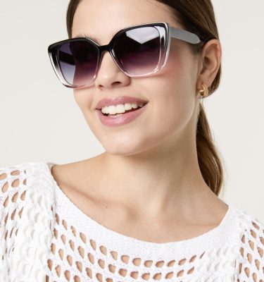 Shirley - Ombre Frame Large Square Sunglasses