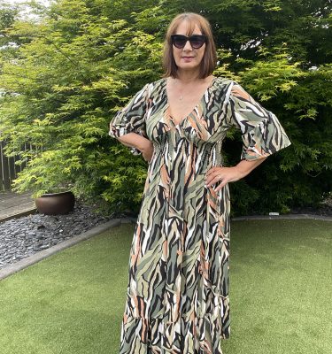 Phoebe Shirred Waist Midi Dress